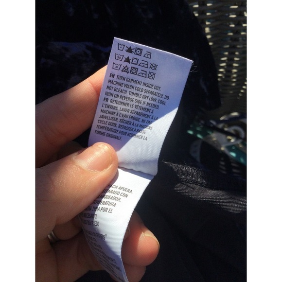 American eagle womens off the shoulder velvet blouse size M medium midnight blue - Picture 8 of 11